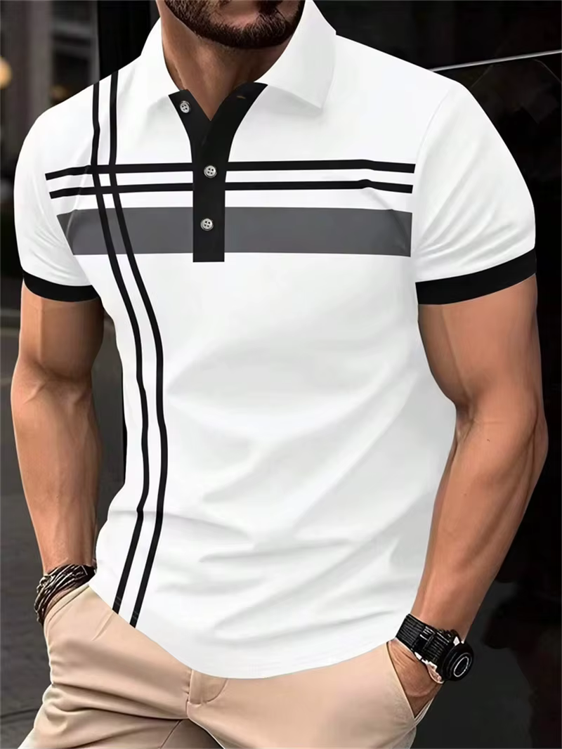 Polo à rayures tendance pour hommes