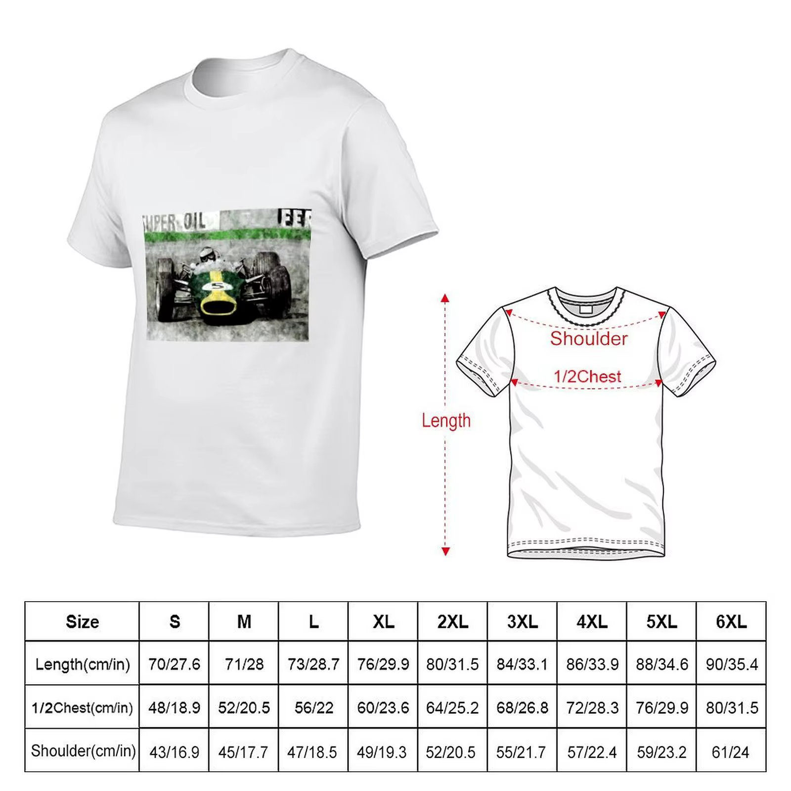 Jim Clark T-Shirt t-shirts pour homme coton