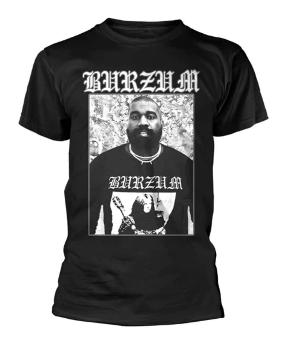 T-shirt Kanye en métal noir, groupe officiel Merch, S, M, L, Xl, Xxl, nouveau