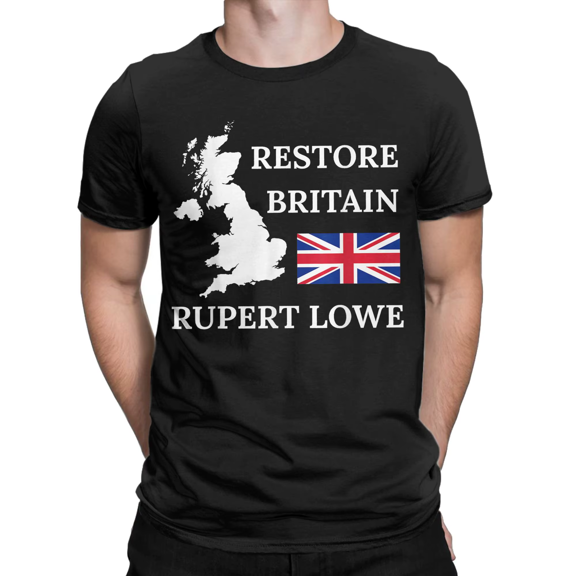 T-Shirt britannique Restore Britain Rupert Lowe UK United Kingdom pour hommes