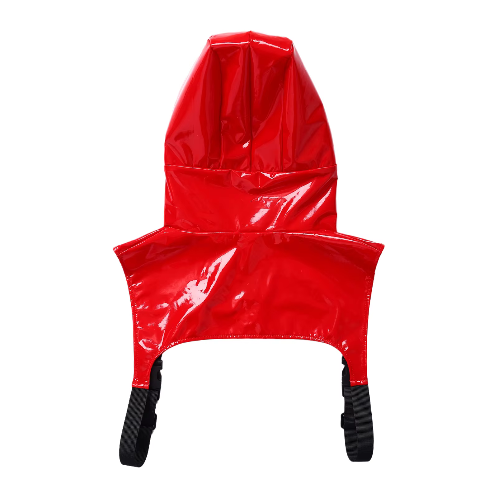 Débardeur court à capuche en similicuir PU pour homme