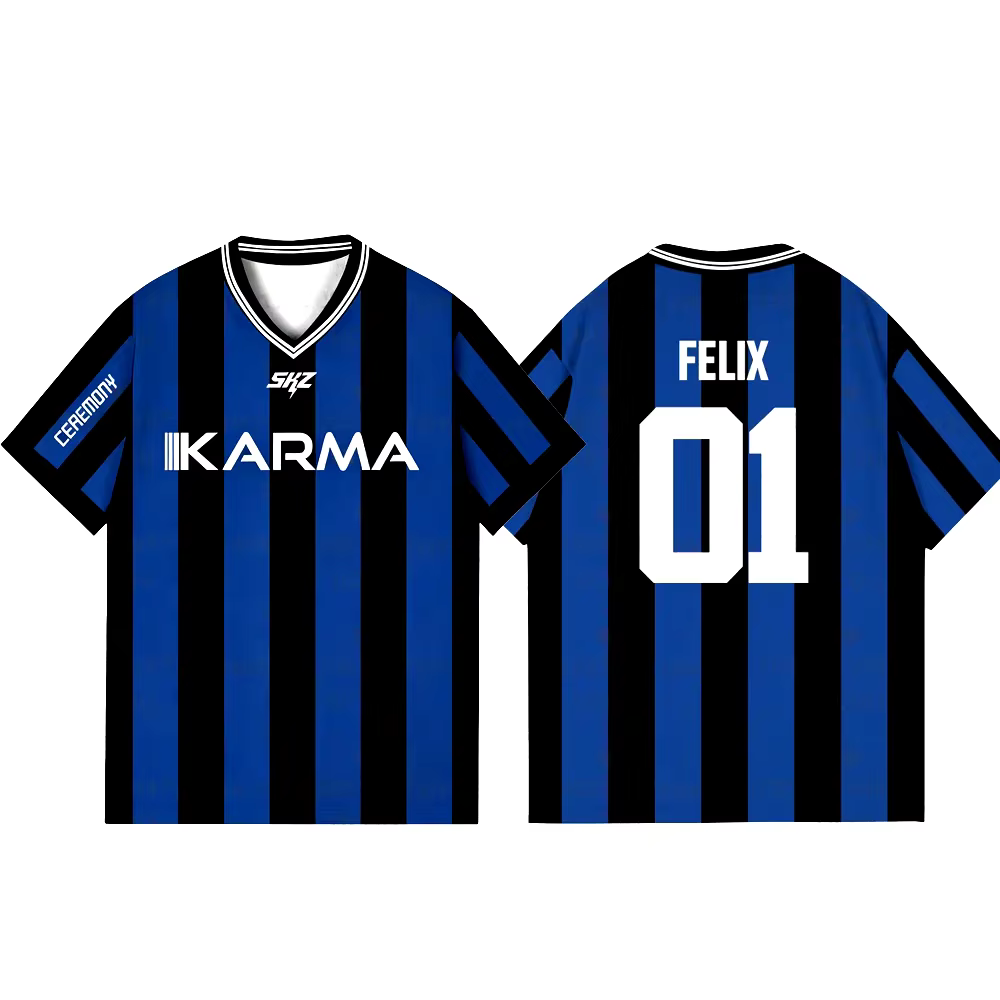 T-shirt Streetwear Ample à Manches Courtes pour Fans de l'Album KPOP Stay KARMA 2026 – FELIX