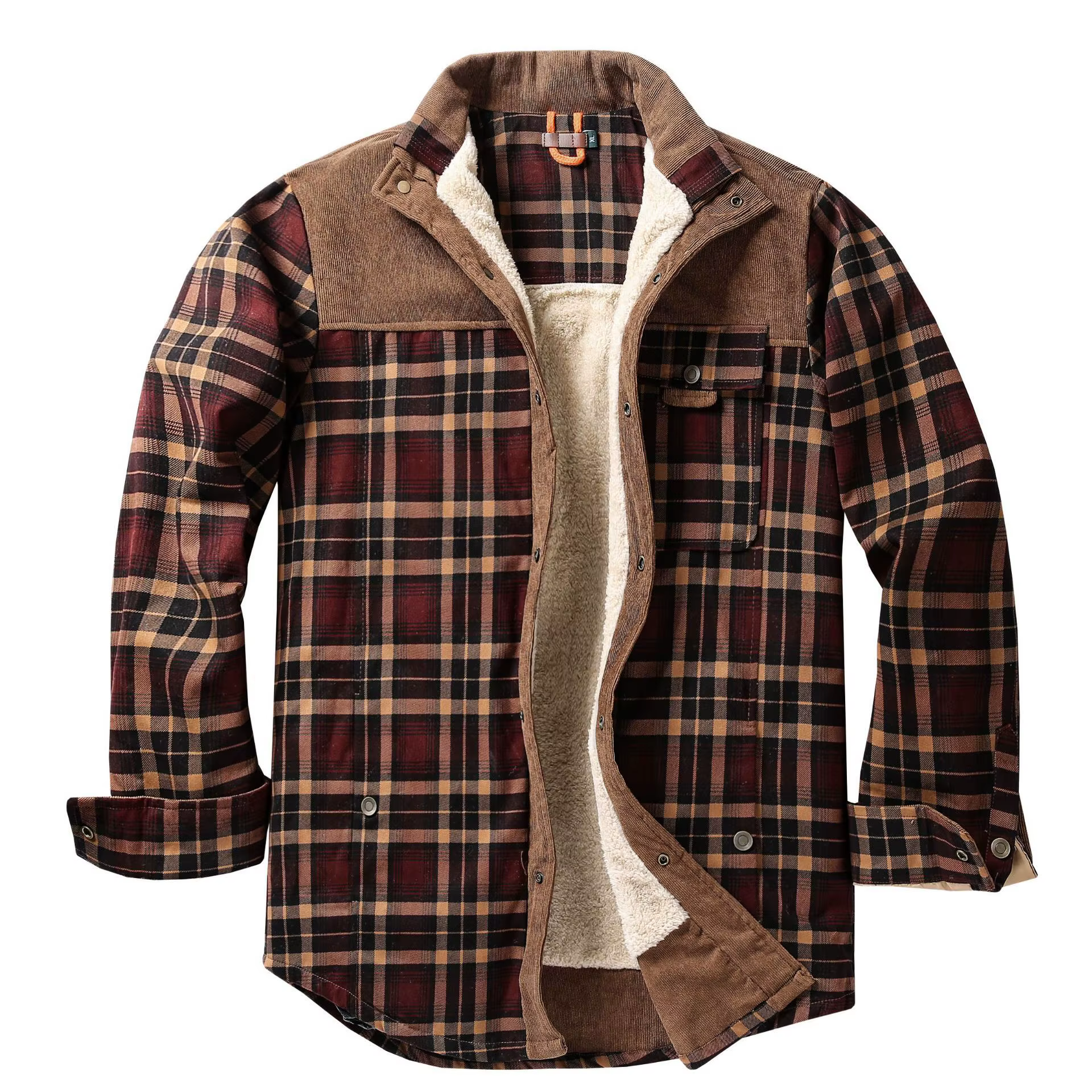 Veste chemise en flanelle pour hommes
