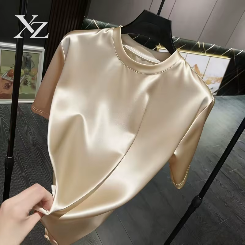 Soldes d'ouverture | T-shirt en satin d'acétate de luxe pour homme