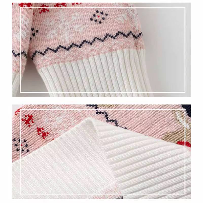 Chandails de noël enfants dessin animé haut filles à manches longues col rond pull automne nouveau tricots de style