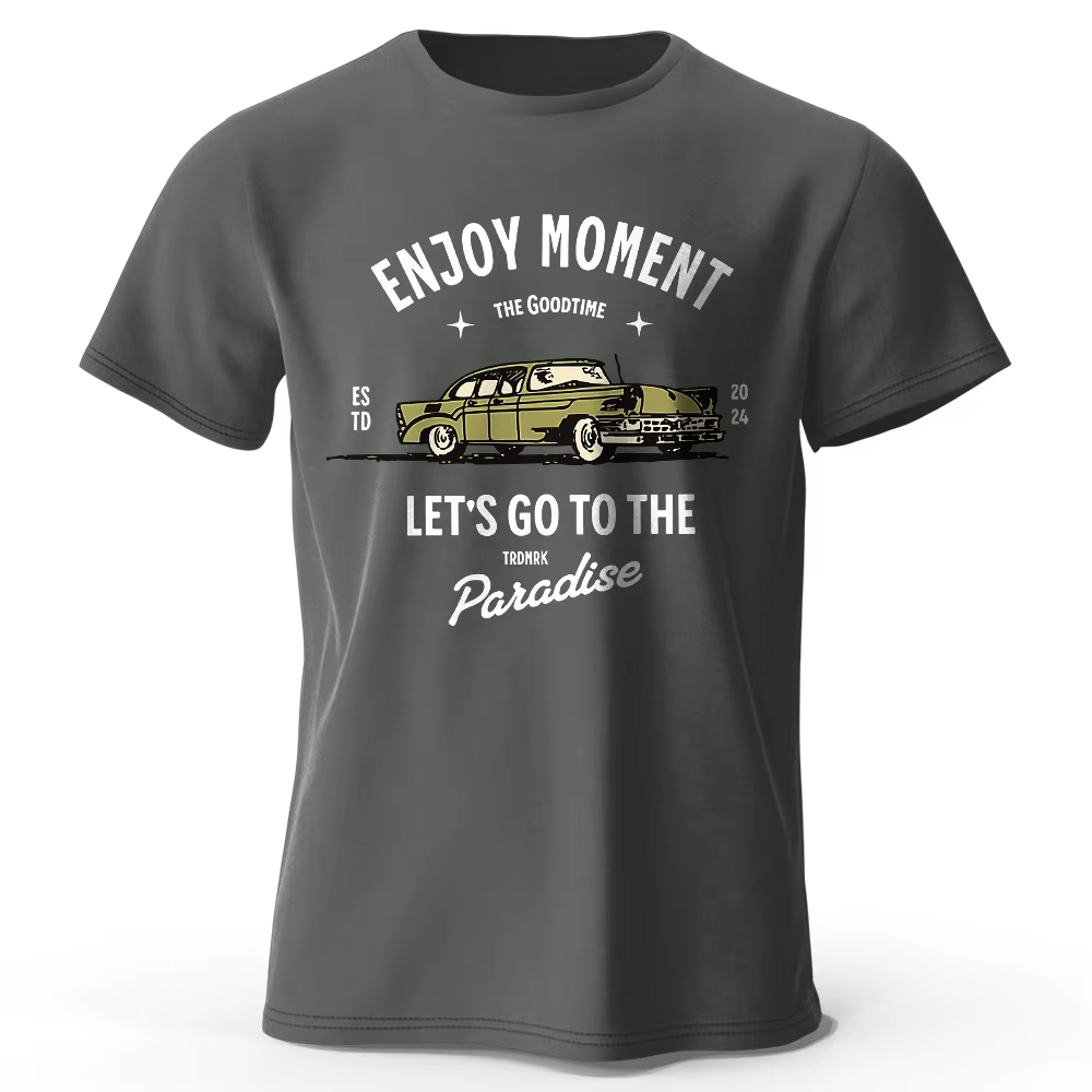 T-Shirt imprimé Enjoy Moment pour hommes