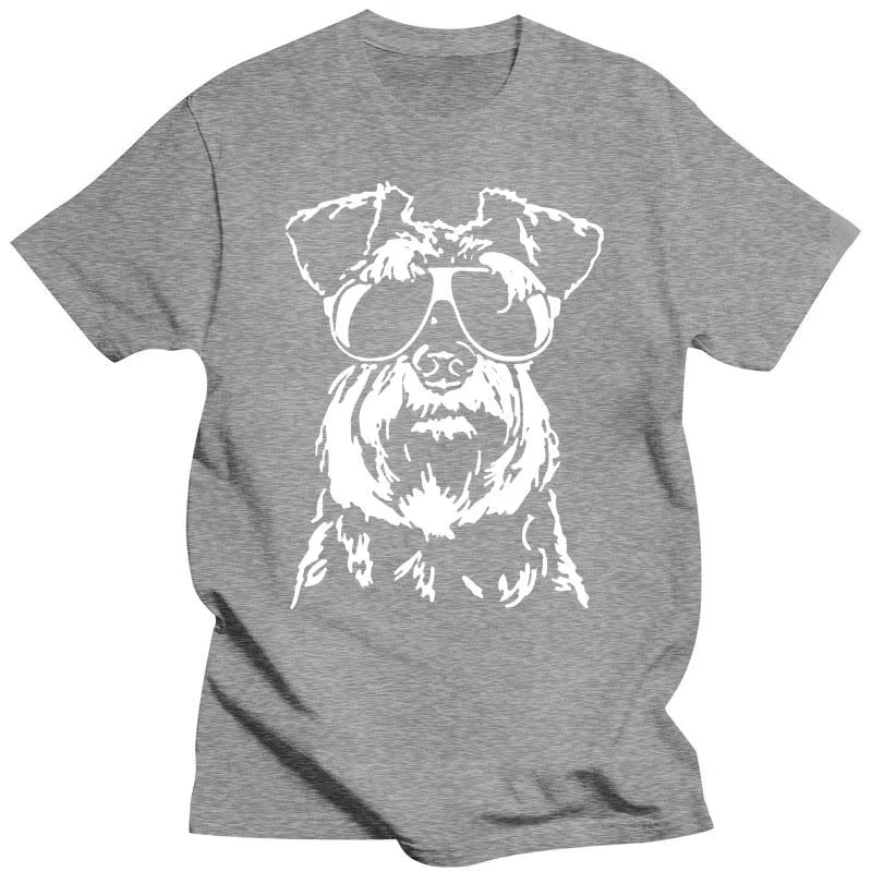 Hommes t-shirt Miniature Schnauzer avec lunettes Bandana bandeau t-shirt Bandana cou plus chaud femmes hommes t-shirts Streetwear