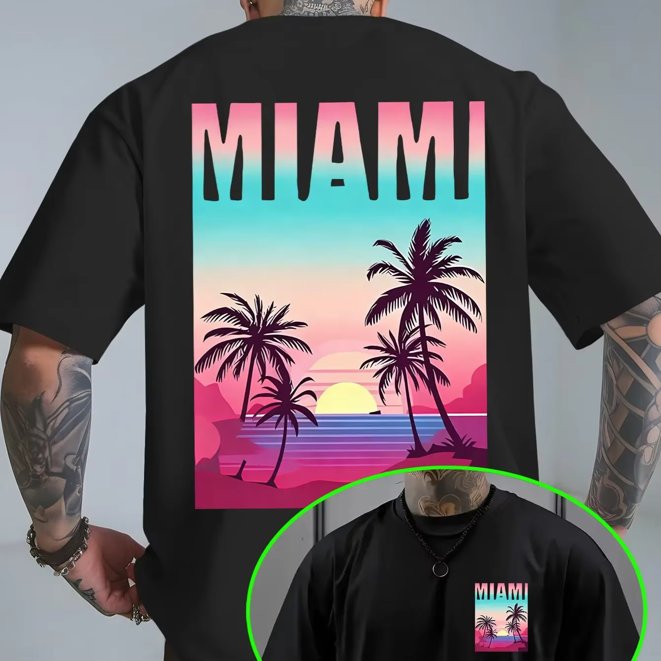 T-shirt pour homme en coton 100% pur respirant