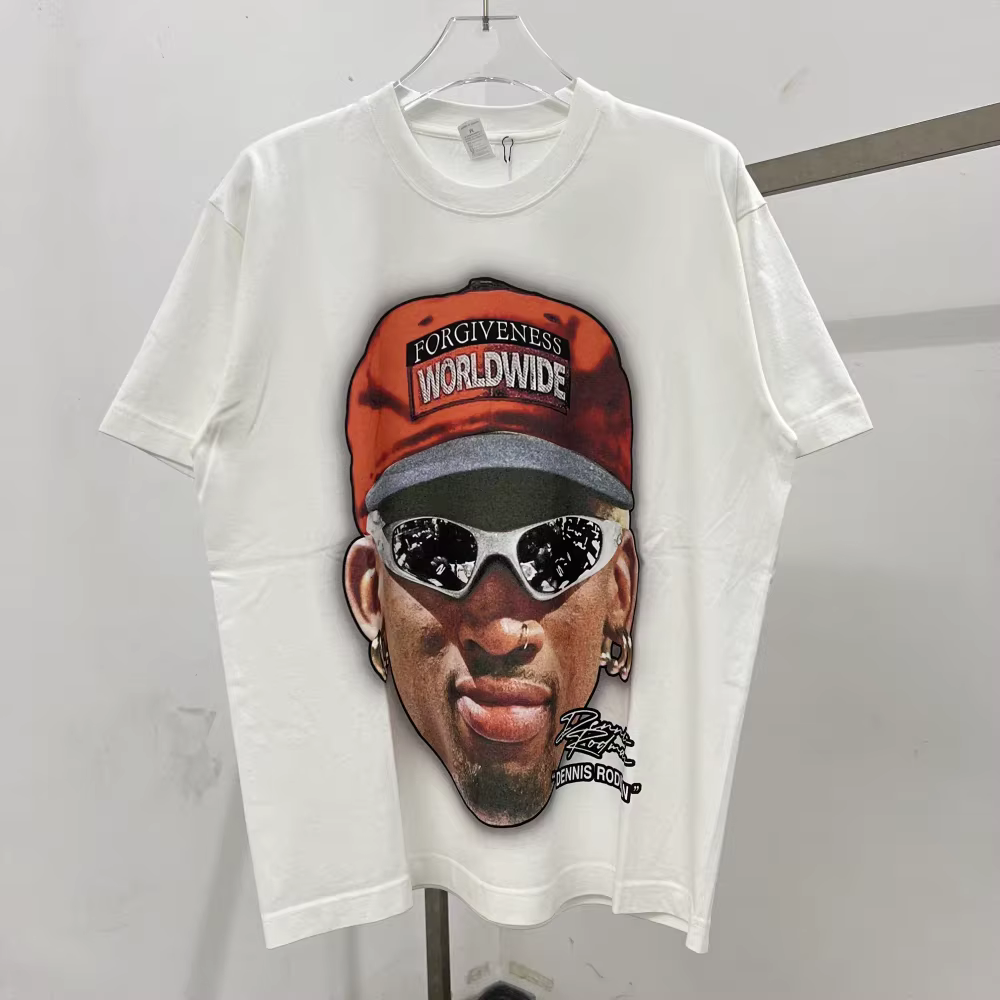 2025ss noir blanc T-shirt hommes femmes haute qualité tissu lourd unisexe