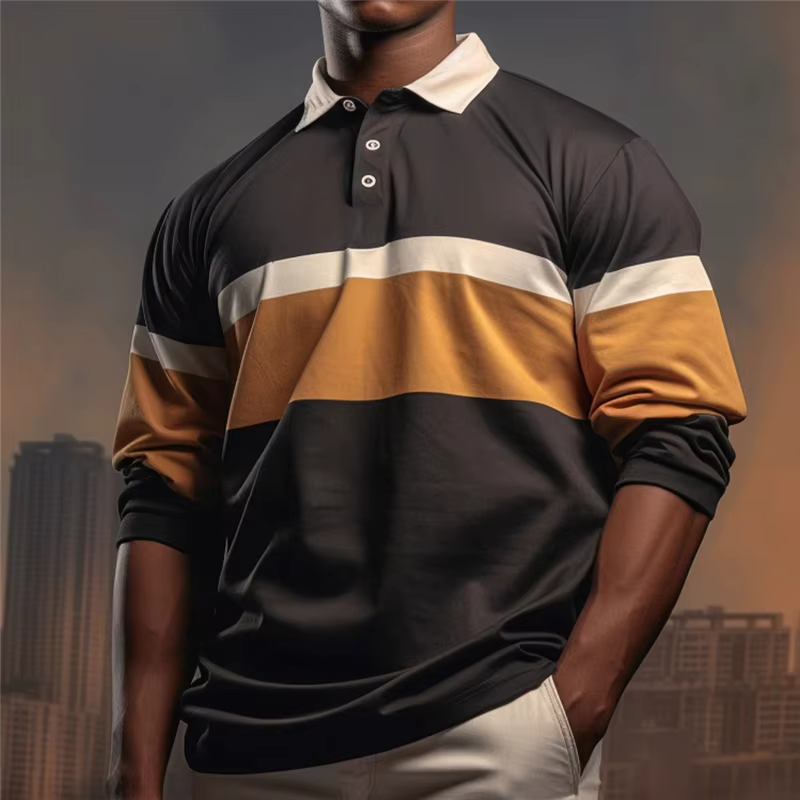 Polo de Golf à manches longues pour hommes