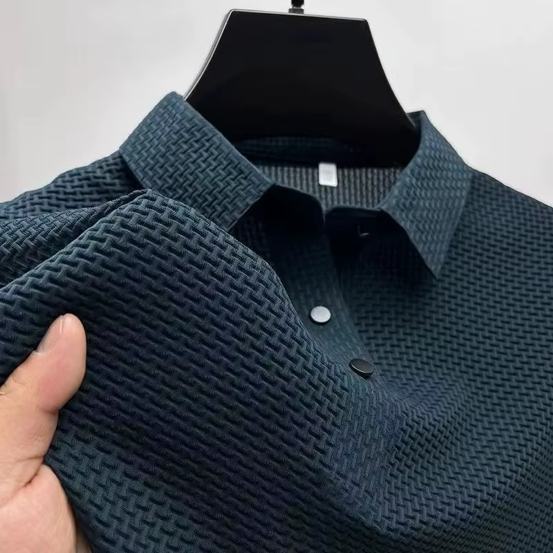 Polo d'affaires décontracté pour homme à manches courtes