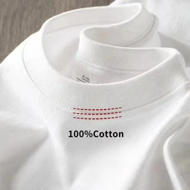 Nouveau T-shirt Écologique Confortable Blanc Pur 2026 pour Homme – Coton Lourd