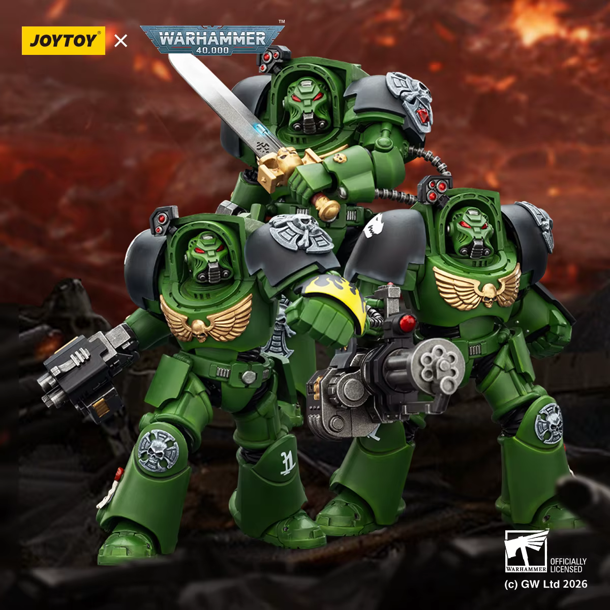 Figurine de collection JOYTOY Warhammer 40K Salamanders Terminator 1/18