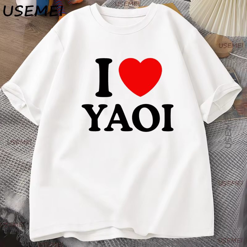 J'aime Yaoi T-Shirt hommes femmes drôle coton à manches courtes vêtements