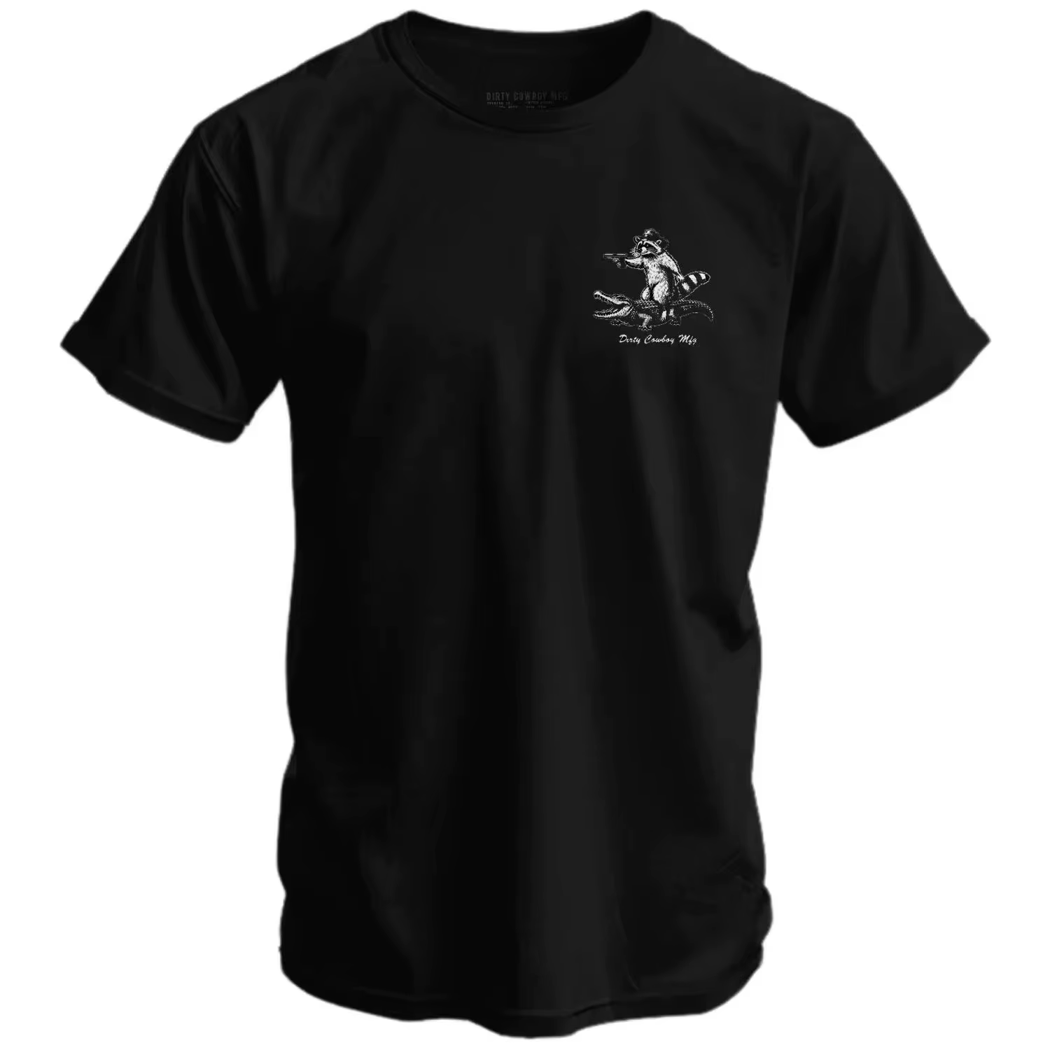 T-shirt Rétro Homme Imprimé Sauvage (Raton Laveur, Crocodile, Chasse) Style Country Western Ample Oversize Manches Courtes Streetwear Unisexe