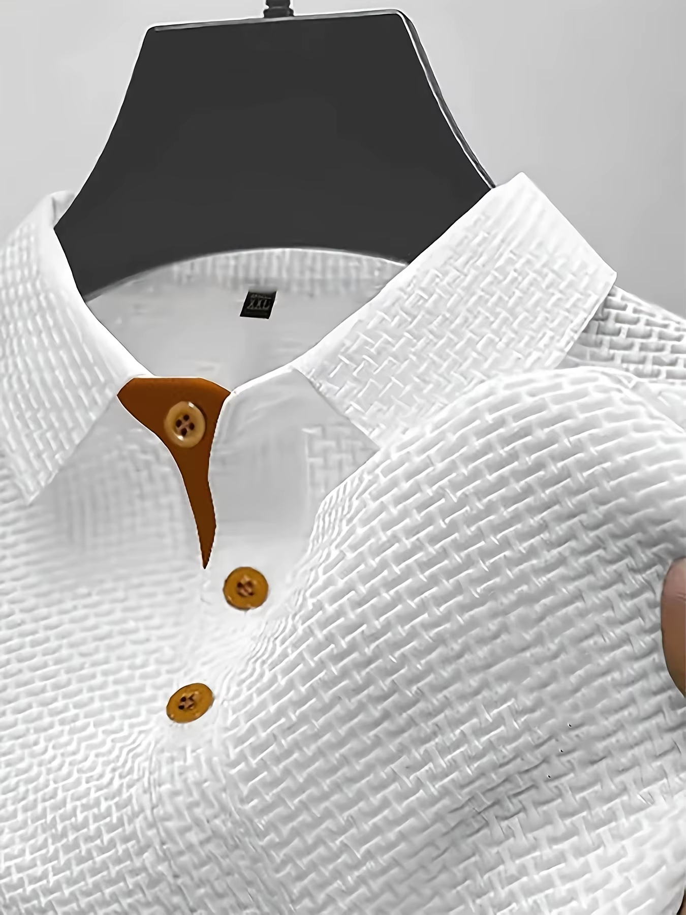 Polo classique pour homme - Tricot de qualité supérieure avec broderie golf