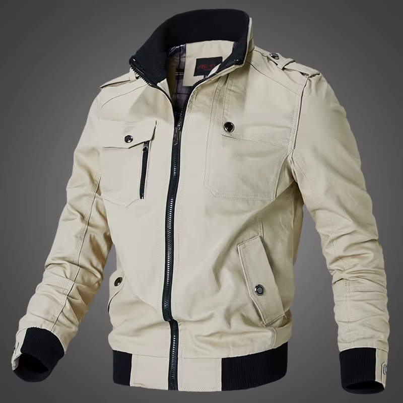 Blouson aviateur militaire mince pour hommes