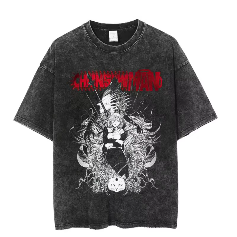 T-shirt vintage en coton délavé pour homme