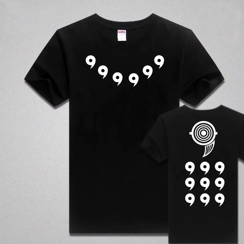 T-shirt avec symbole d'anime Naruto pour hommes et femmes