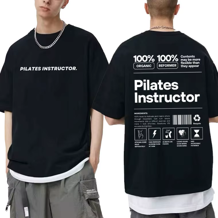 T-shirt de couverture de pompe d'instructeur de Pilates pour hommes et femmes