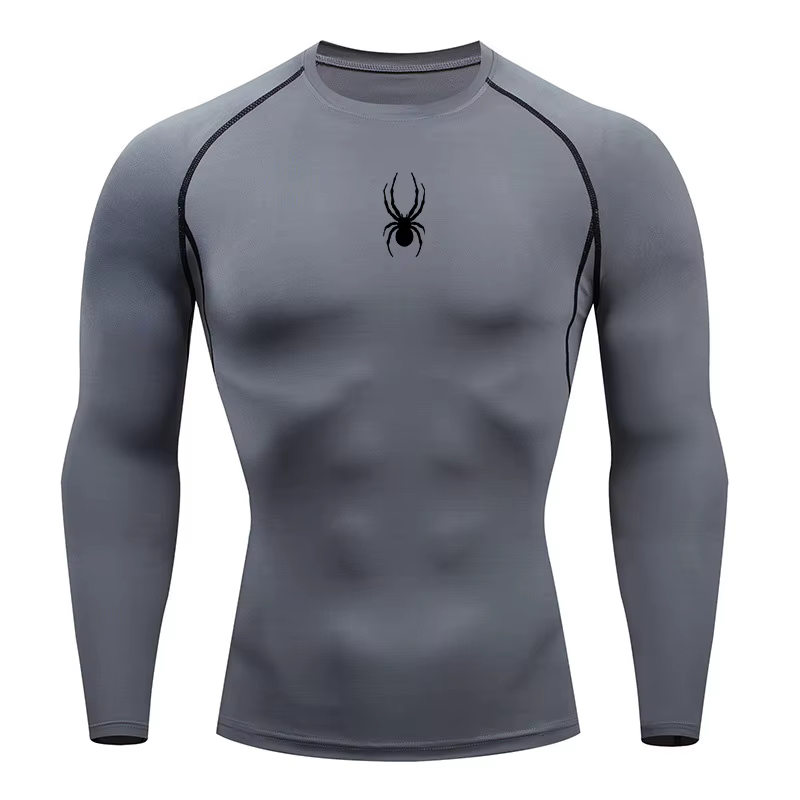 T-shirt de fitness à manches longues pour hommes