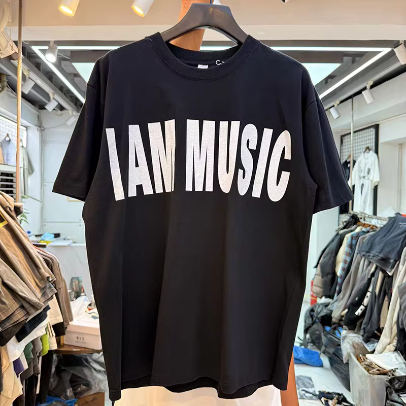 Je suis la musique High street lettre anglaise slogan imprimé T-shirt hommes femmes