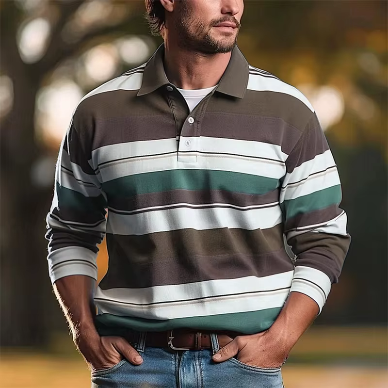 Polo de Golf à manches longues pour hommes