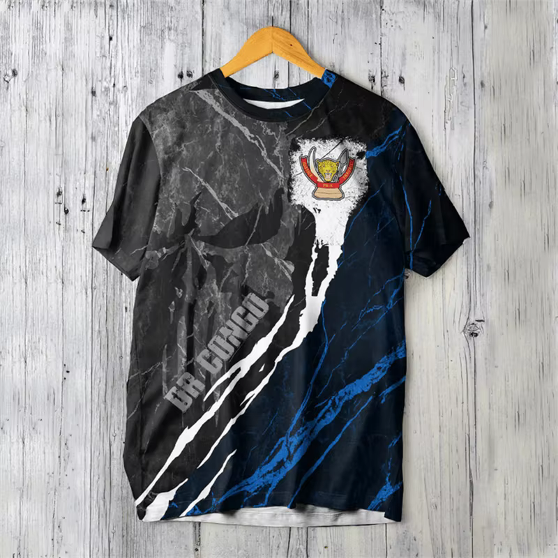 T-shirt manches courtes col rond République démocratique du Congo