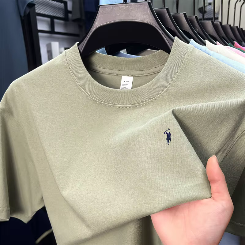 100% coton hommes à manches courtes T-shirt marque de mode Paul Pony broderie été nouveau haut de gamme confortable