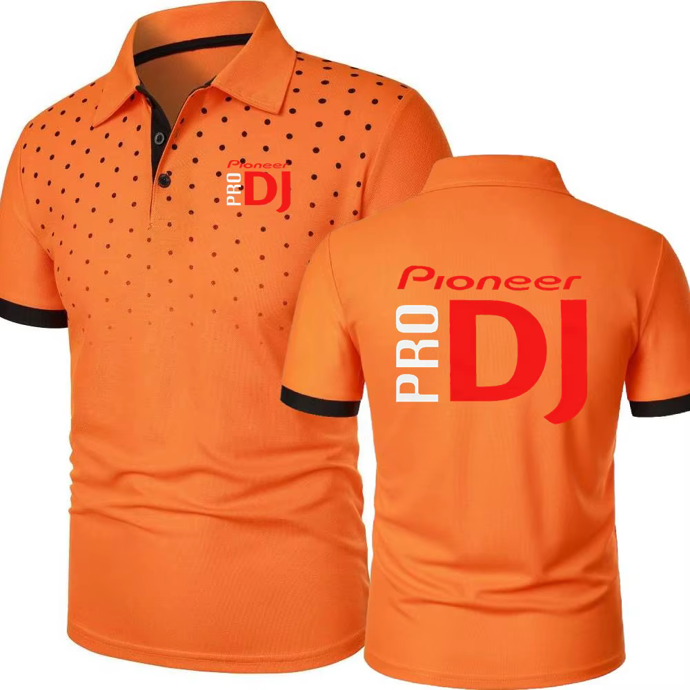 Polo DJ Muziek Pioneer Pro hommes à manches courtes t-shirt sport décontracté impression 3D Jersey rue Rap Hip Hop POLOS
