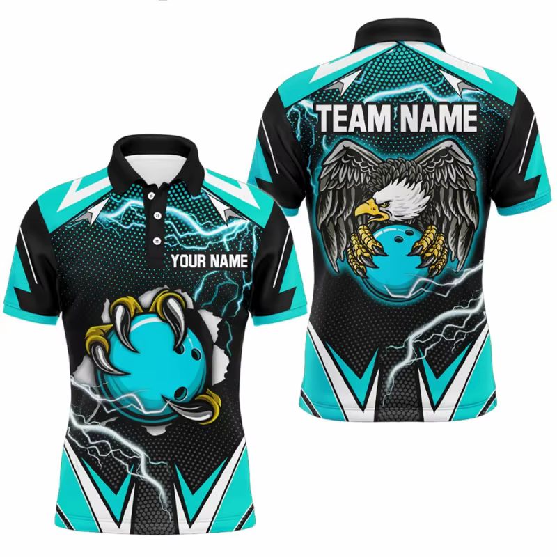 Polo à motif de Bowling coloré pour hommes et femmes