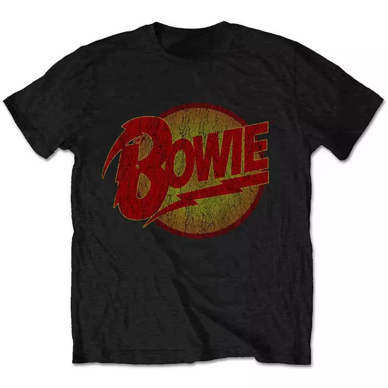 T-shirt imprimé David Bowie pour hommes et femmes