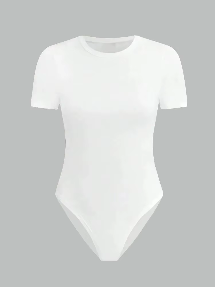 Body basique à manches courtes pour femmes