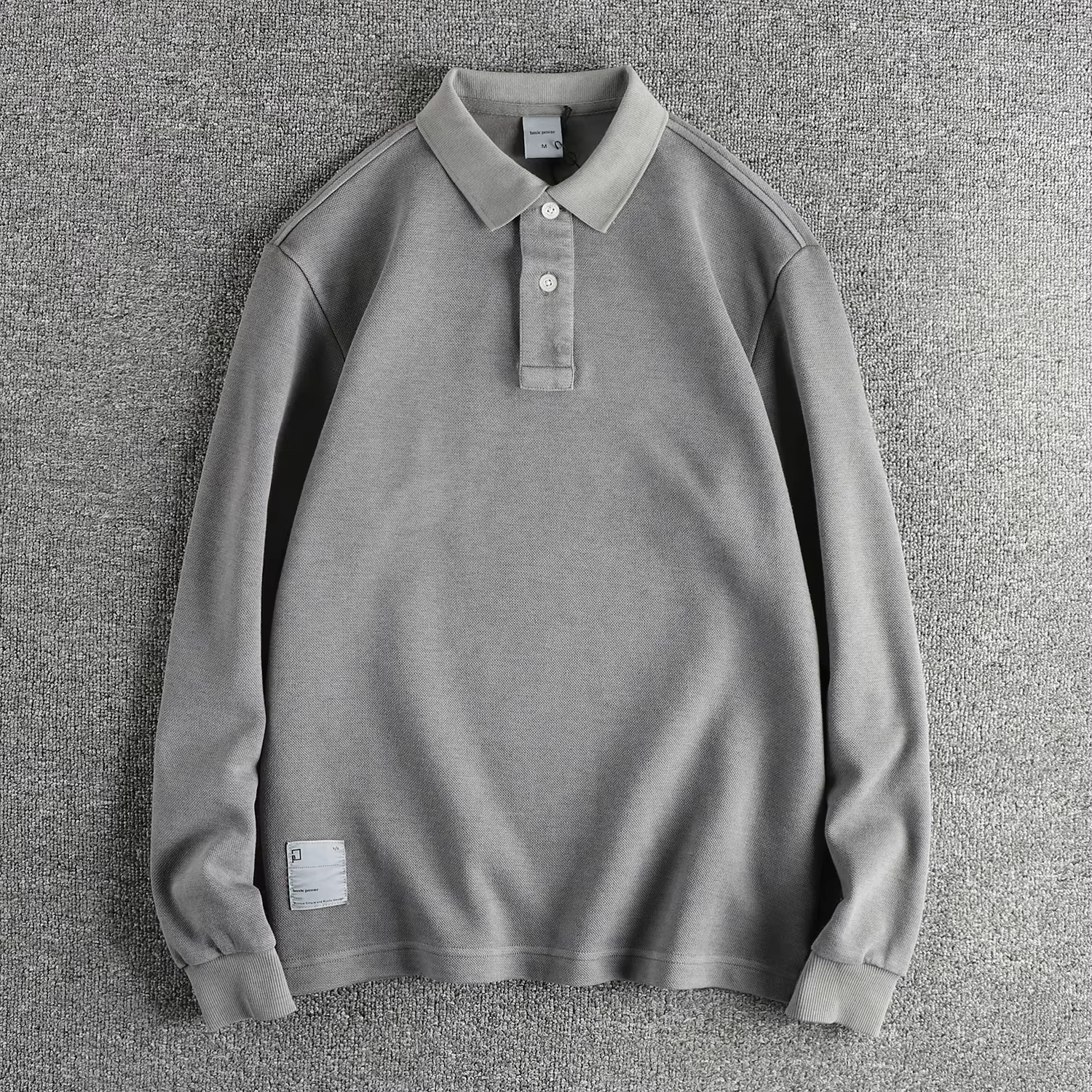 Polo rétro américain à manches longues pour hommes