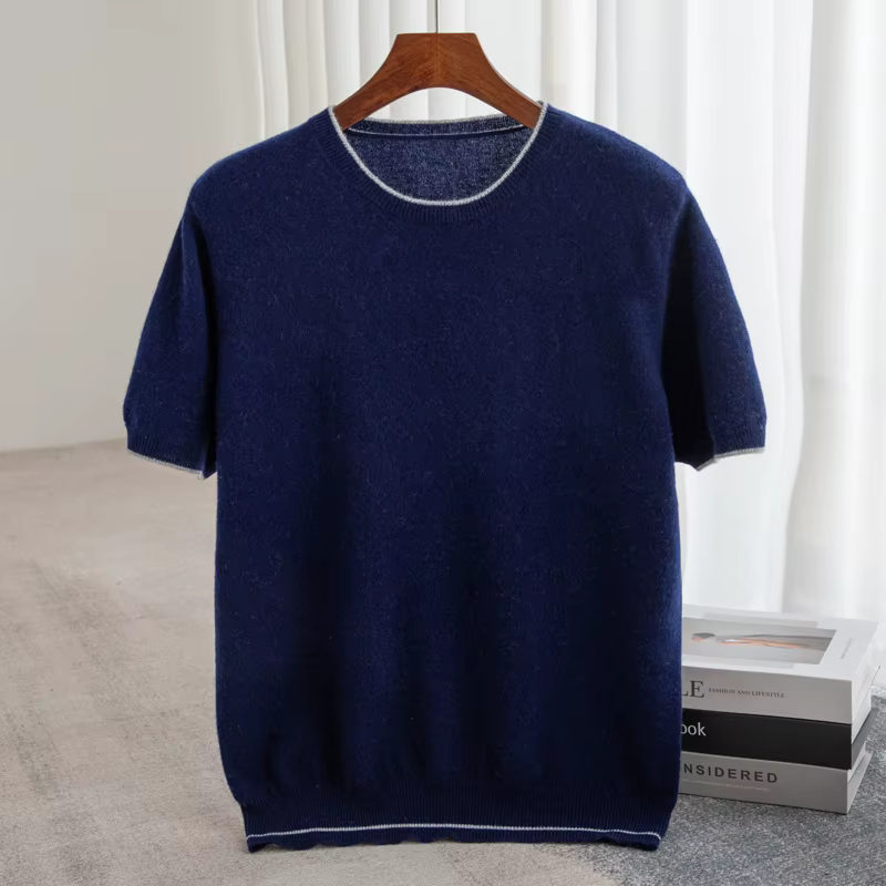 Pull en cachemire à col rond pour hommes