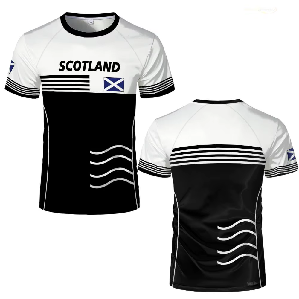 T-shirt unisexe à motif drapeau écossais pour homme