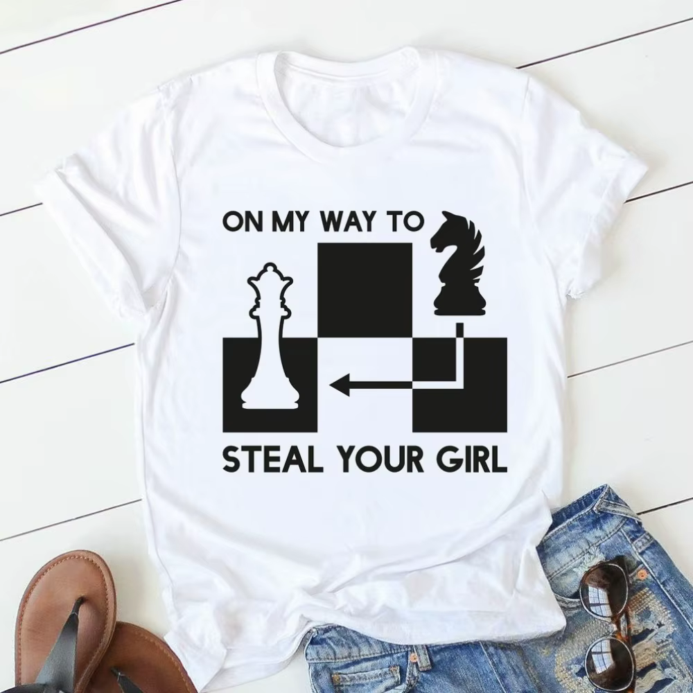 T-shirt d'échecs créatif le jeu