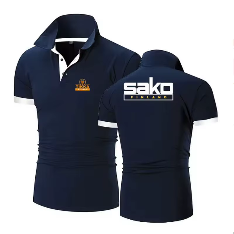 Tikka By Sako Finlande armes à feu Logo 2025 hommes nouveaux Polos d'été chemises respirant à manches courtes mode décontracté coupe ajustée haut à revers