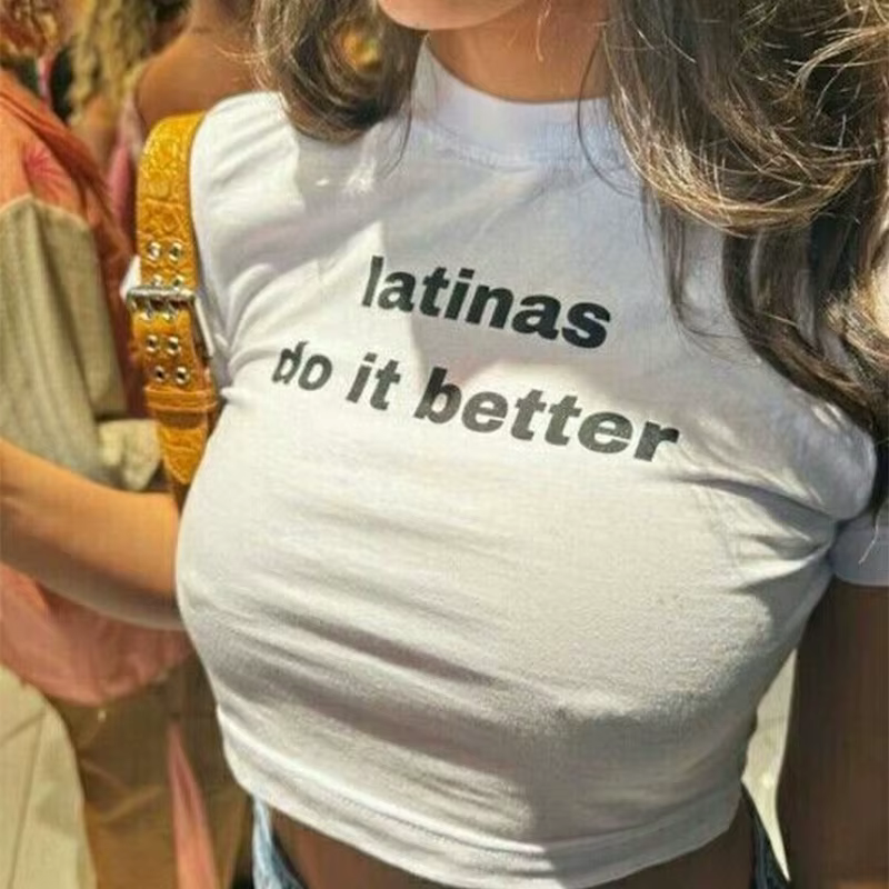 Latinas font mieux T-shirt imprimé mignon femmes à manches courtes culture hauts Harajuku Goth bébé t-shirts rétro