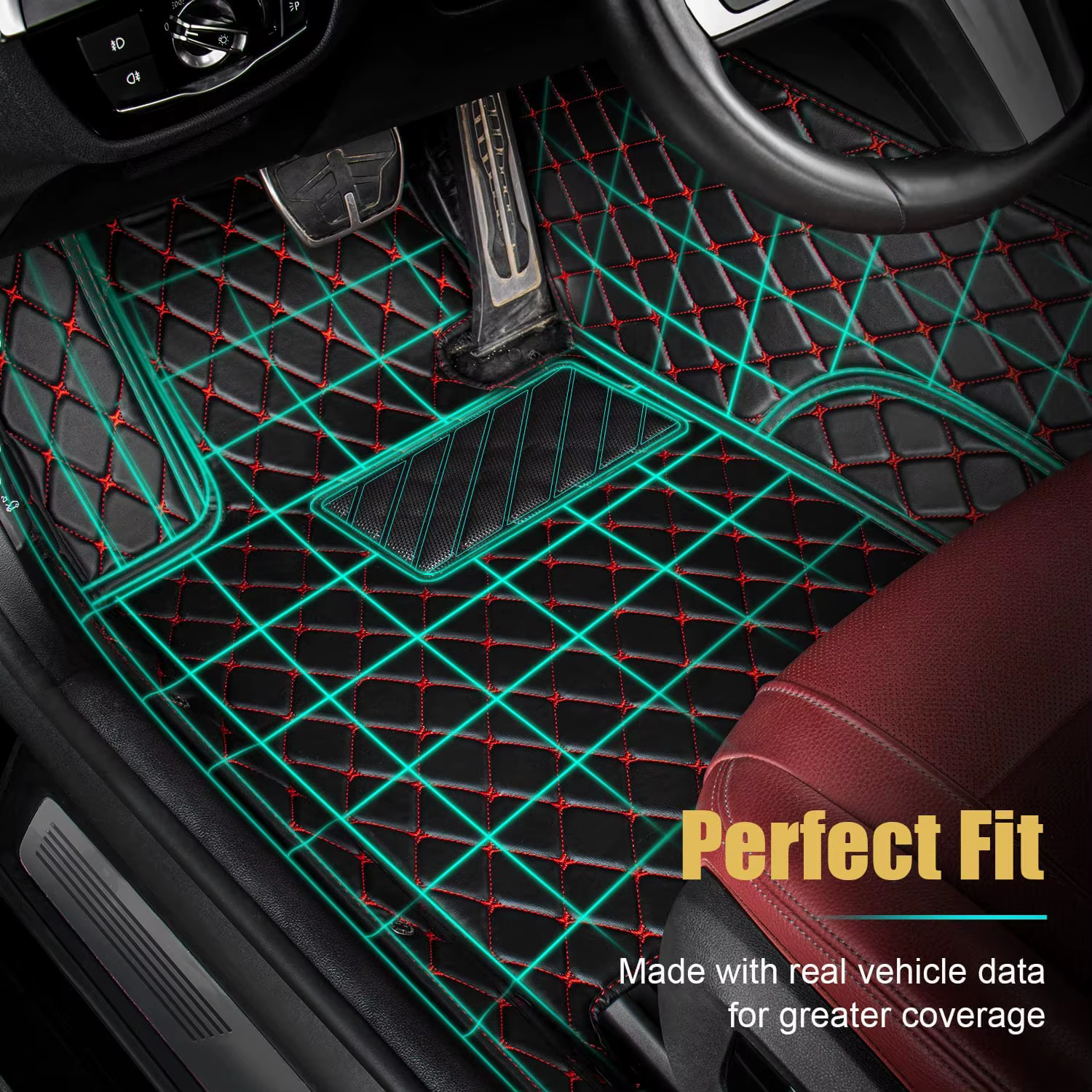 Tapis de sol en cuir automobile personnalisé pour hommes et femmes, tapis de voiture de luxe, couverture complète, VW Polo 6R, 2012, 2013, 2014, 2015, 2016