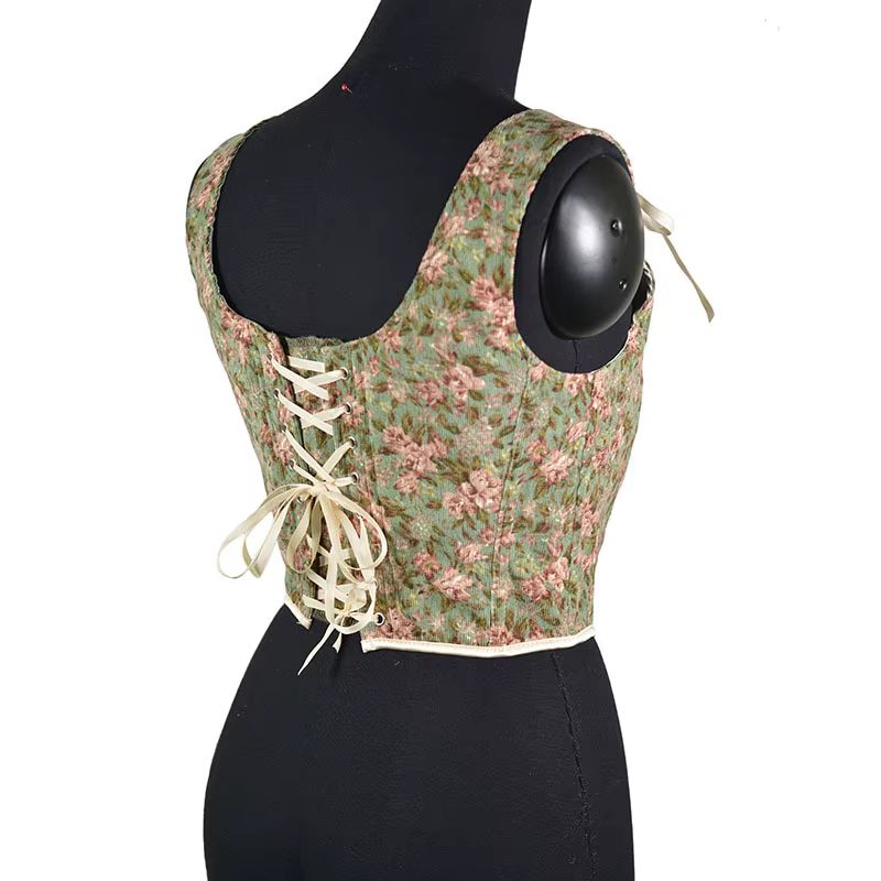 Corset en velours avec nœud papillon pour femme