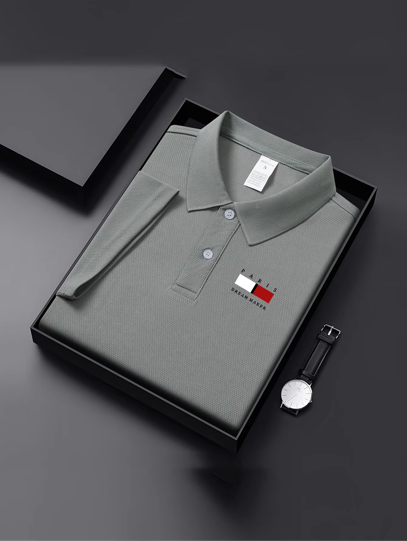 Polo respirant bleu marine pour homme