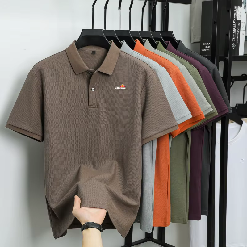 Polo Homme Haut de Gamme Nouvelle Collection Été – Marque Tendance avec Lettres Brodé – Confortable