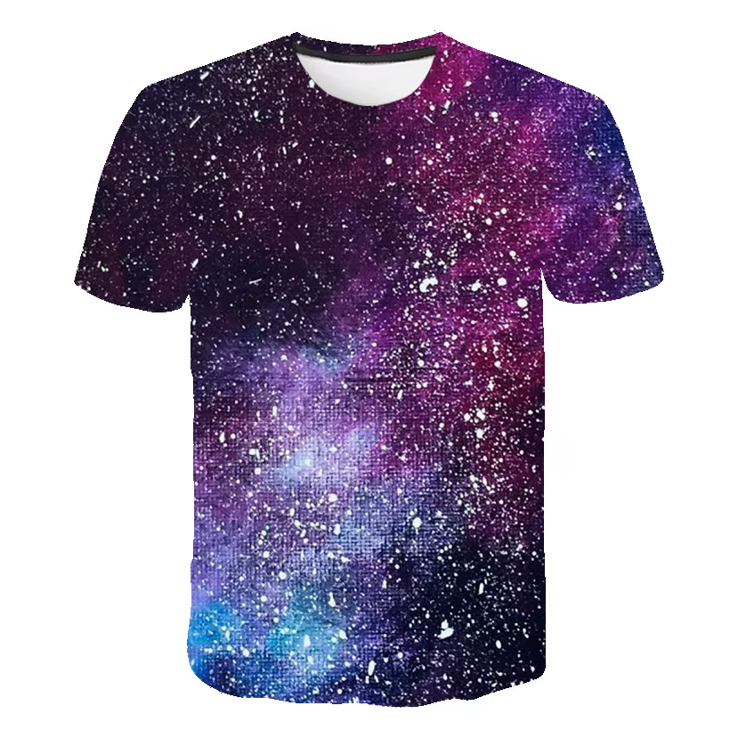 Galaxy Space T-shirt imprimé 3D mode Streetwear hommes femme col rond t-shirts décontractés été surdimensionné Harajuku