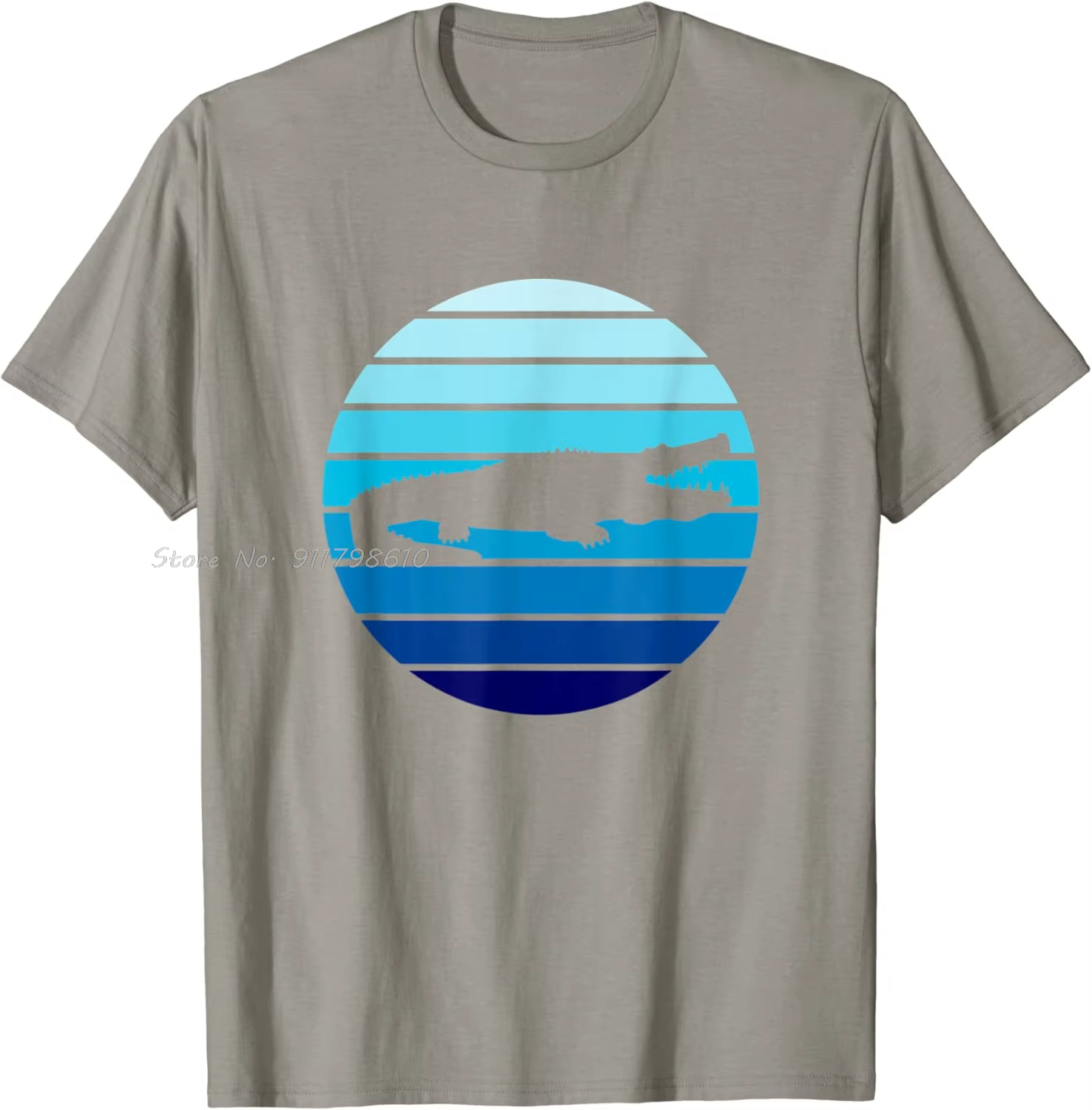 Nouveau T-shirt surdimensionné été Crocodile rétro décontracté coton