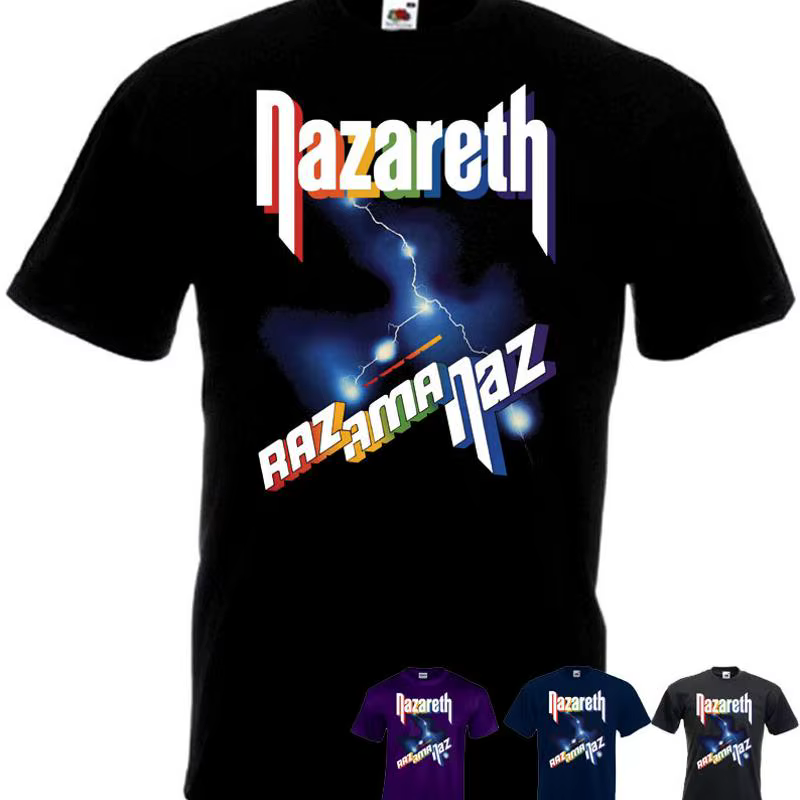 Nazareth Razamanaz t-shirt groupe de hard rock noir marine violet toutes tailles S-5XL