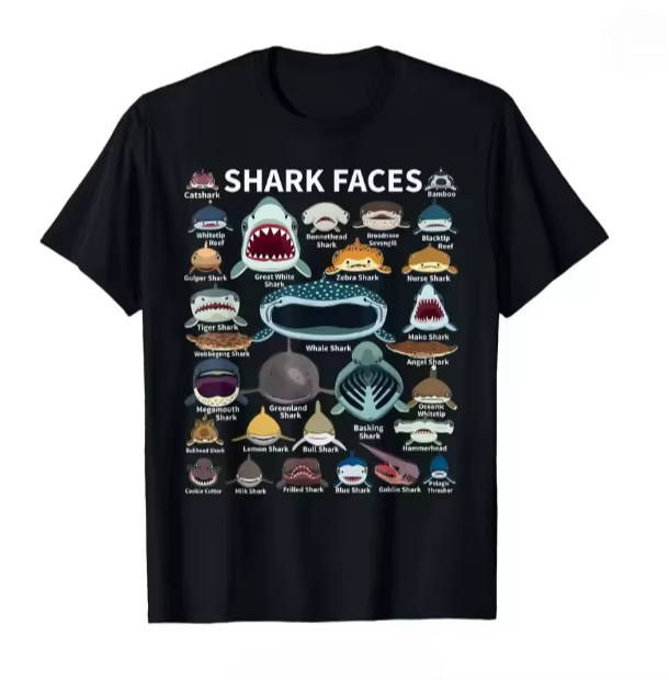 Visages de requin de toutes sortes T-shirt le céphalopode poulpe calmar