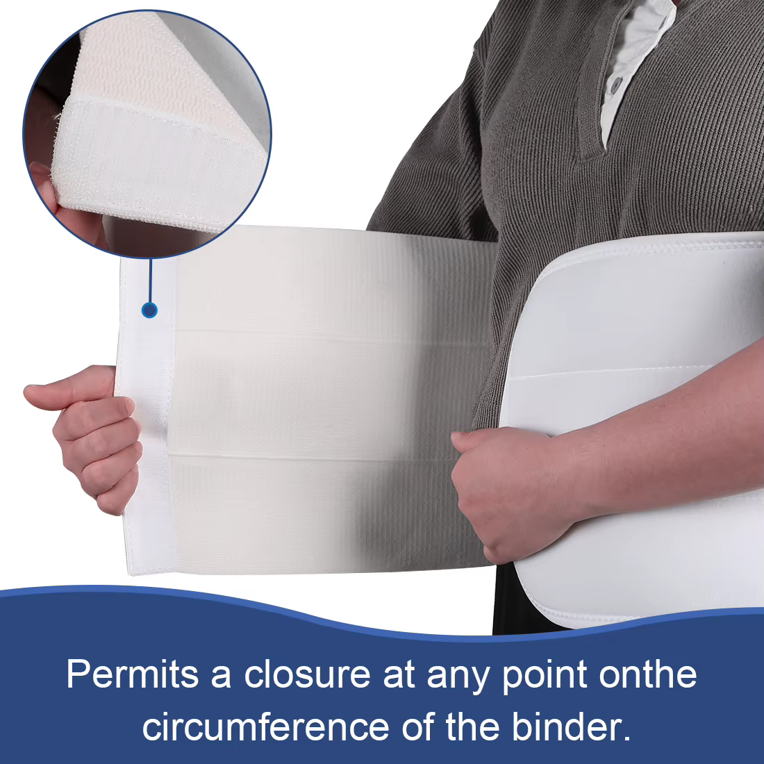 Ehucon Ceinture Abdominale Large - Bandage de Soutien Postopératoire pour Hernie