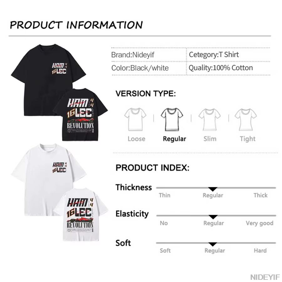 Lewis Hamilton chemise pilote de course de formule Fans de championnat britannique t-shirt coton vintage hiphop