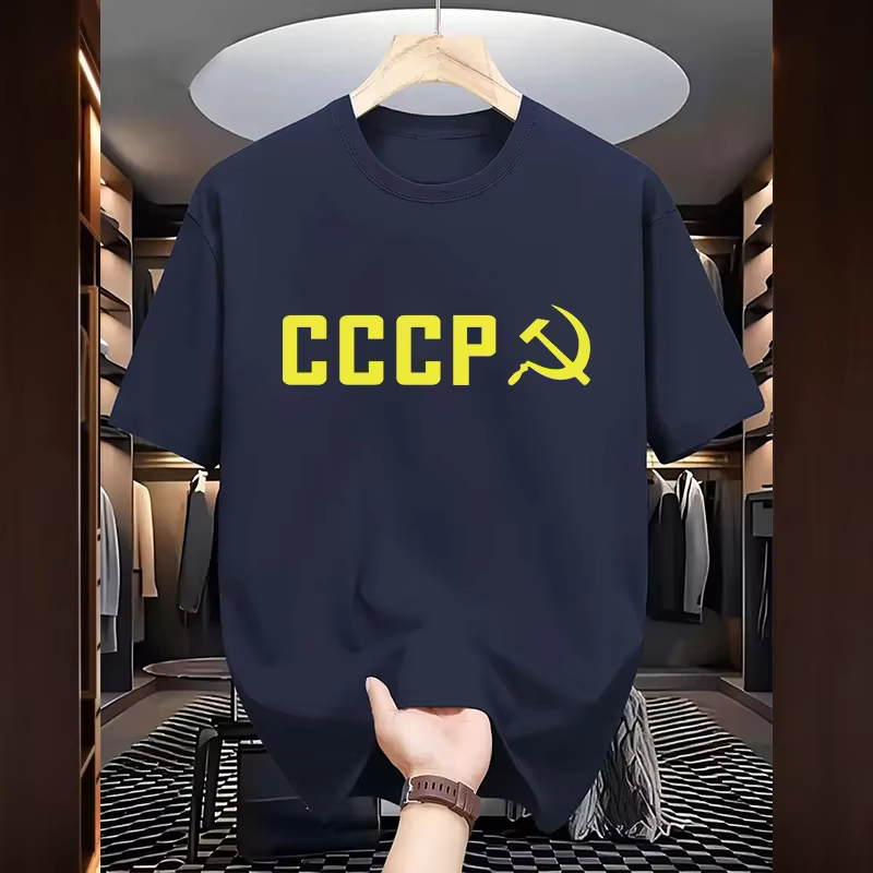 Nouvelle Arrivée 2026 – T-shirt Homme CCCP de Haute Qualité 100% Coton à Manches Courtes – Haut Décontracté Quotidien